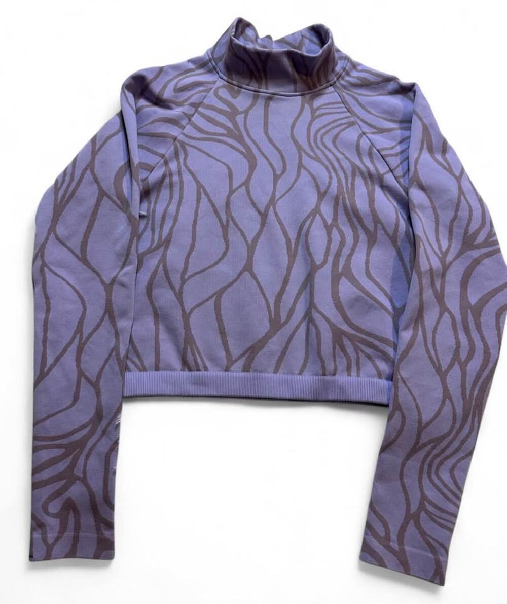Women's Fabletics Seamless Mock Neck Long Sleeve Crop Top